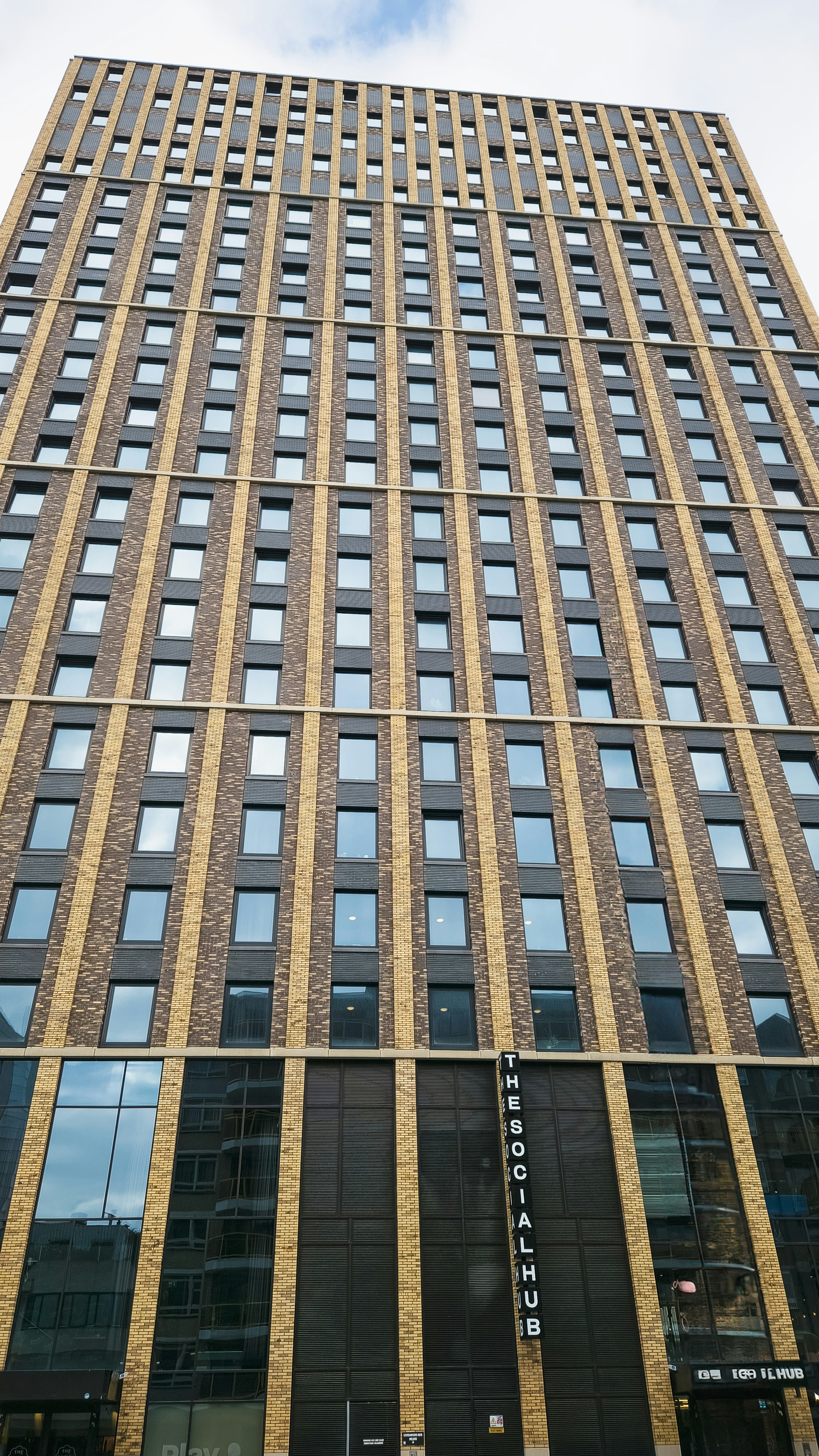 a very tall building with lots of windows