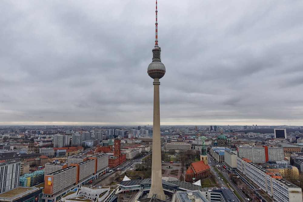 a view of a city from a tall building