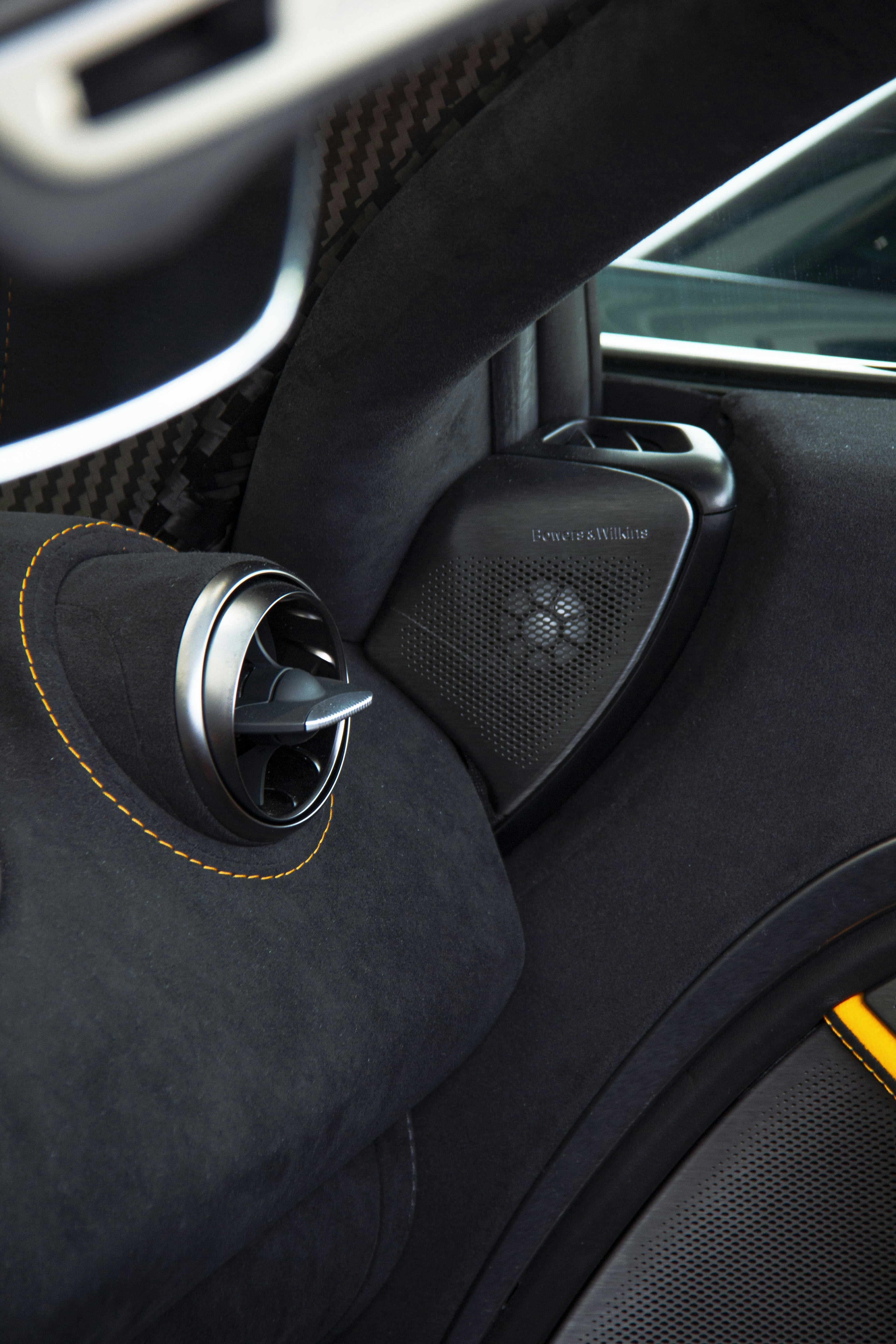 a close up of a steering wheel in a car