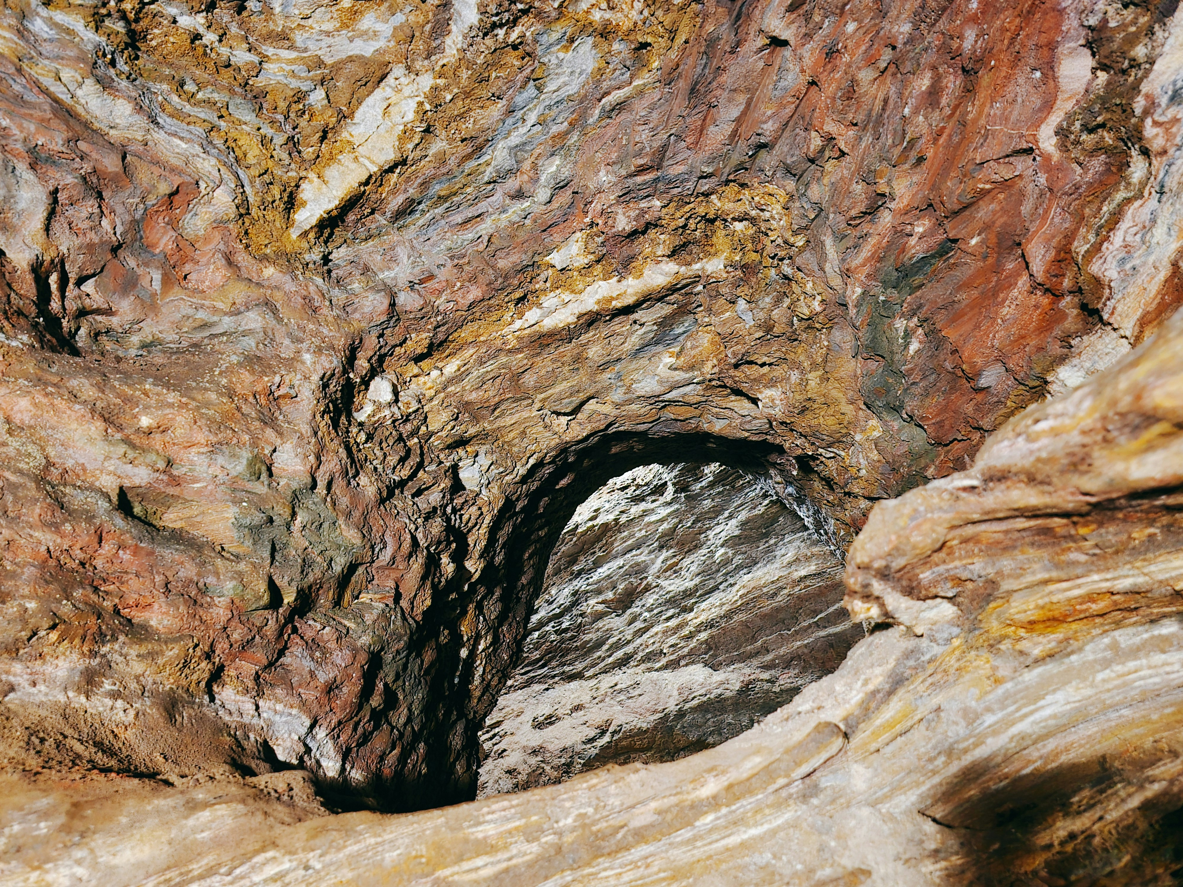 a cave in the side of a mountain