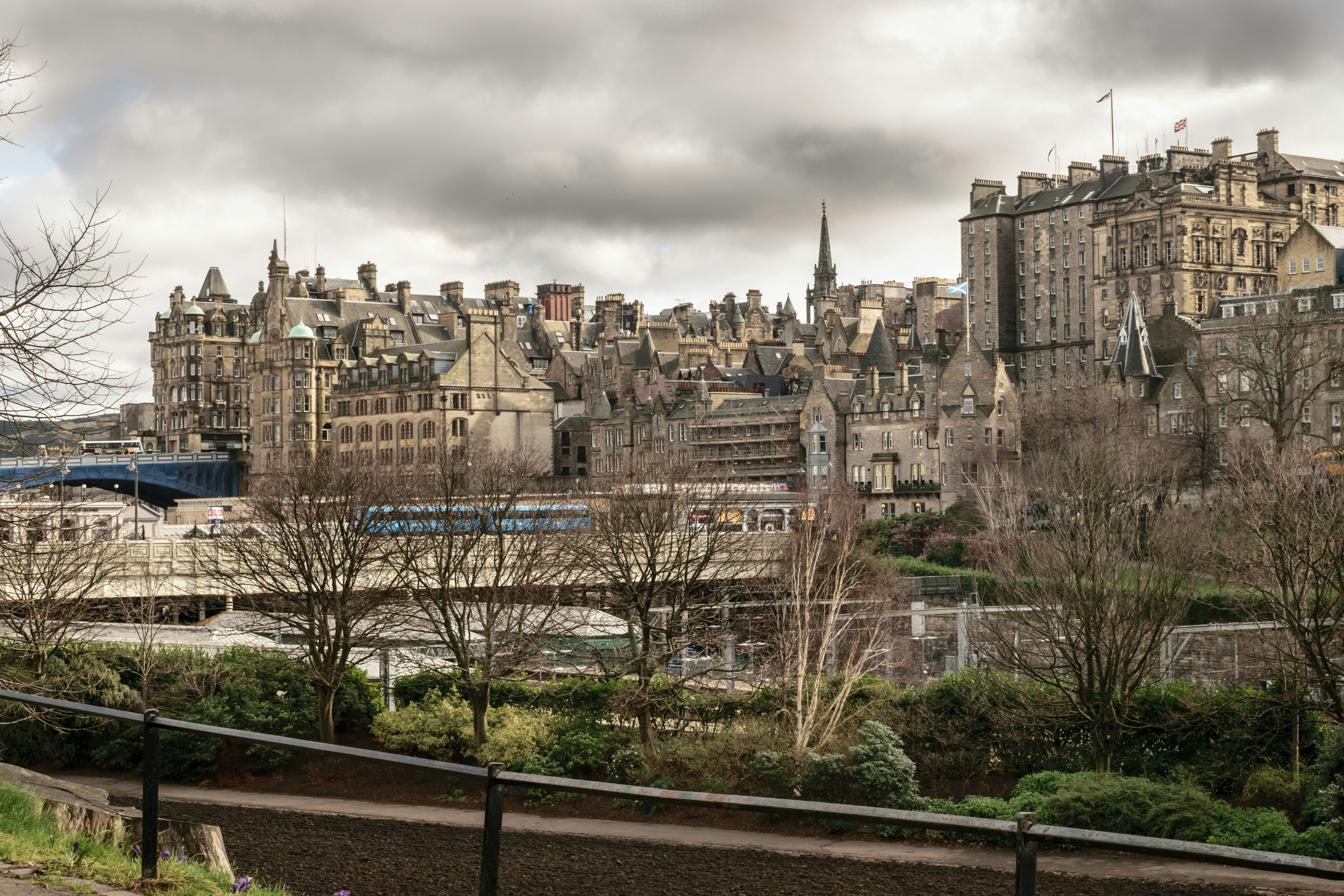 a view of a city from a distance