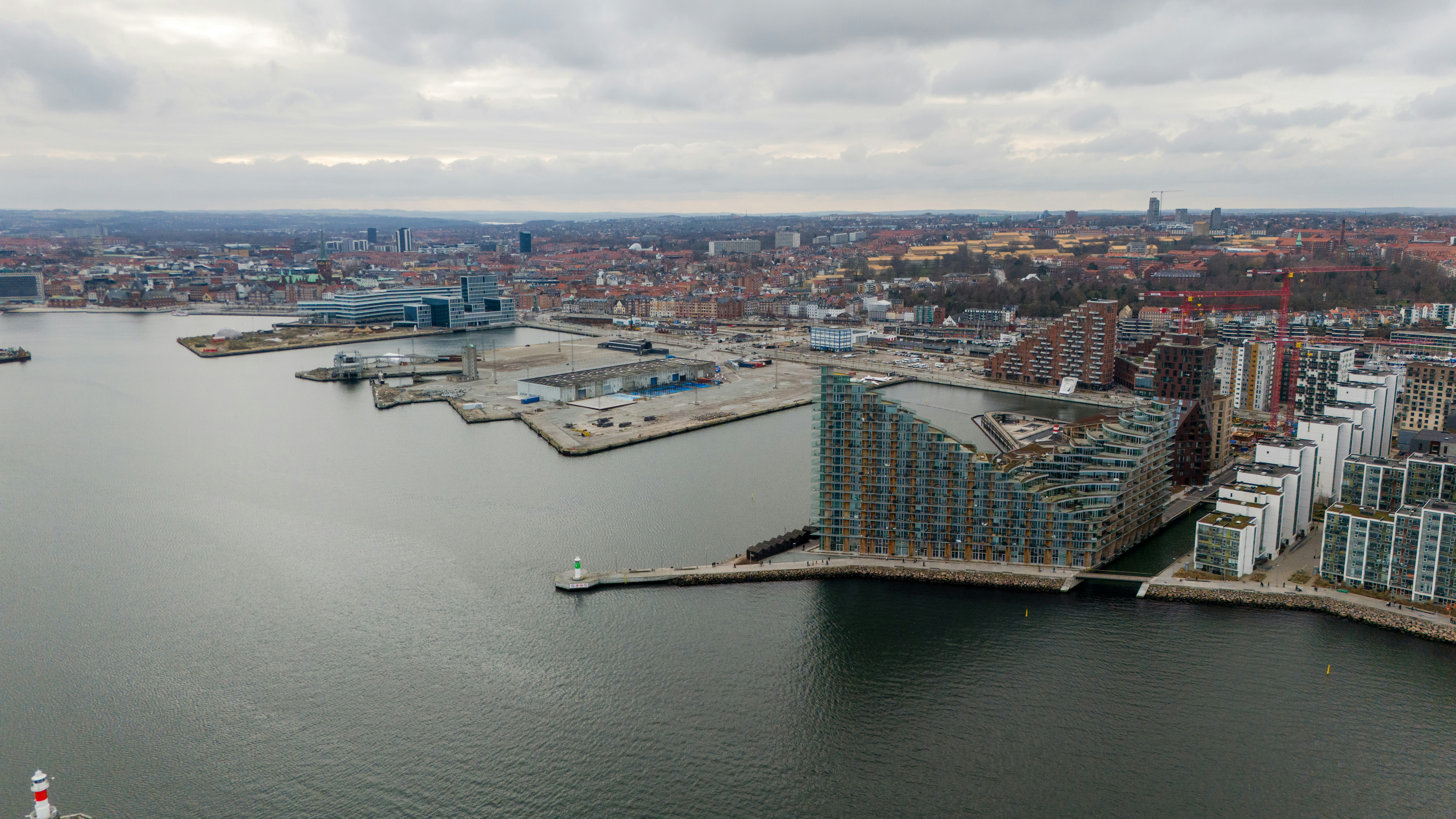 Boston harbor view from high-rise apartment - apartments with city views