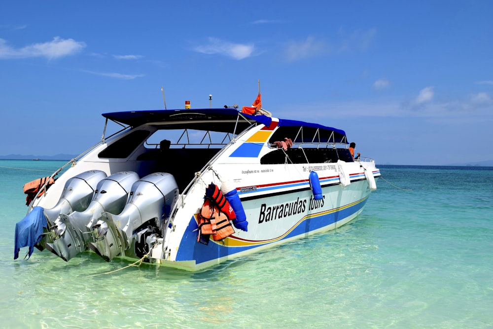 a boat that is sitting in the water