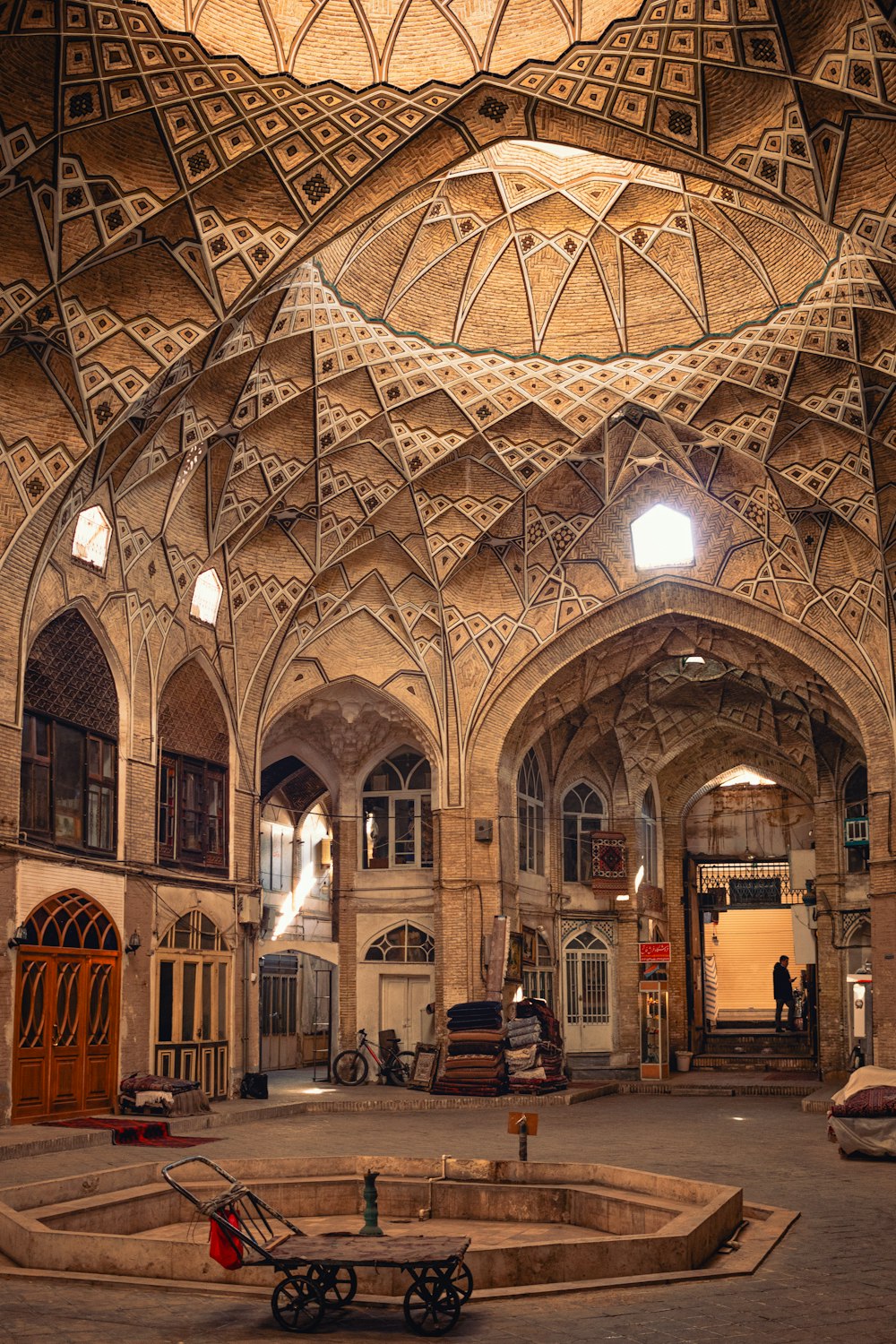 a large building with a very intricate ceiling