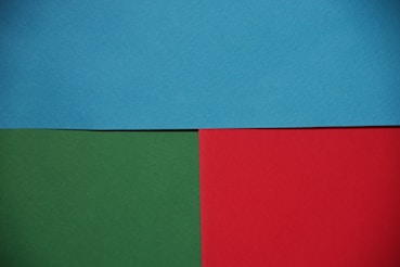 a red, green, and blue background is shown
