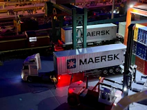 a truck that is sitting in the street