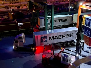 a truck that is sitting in the street