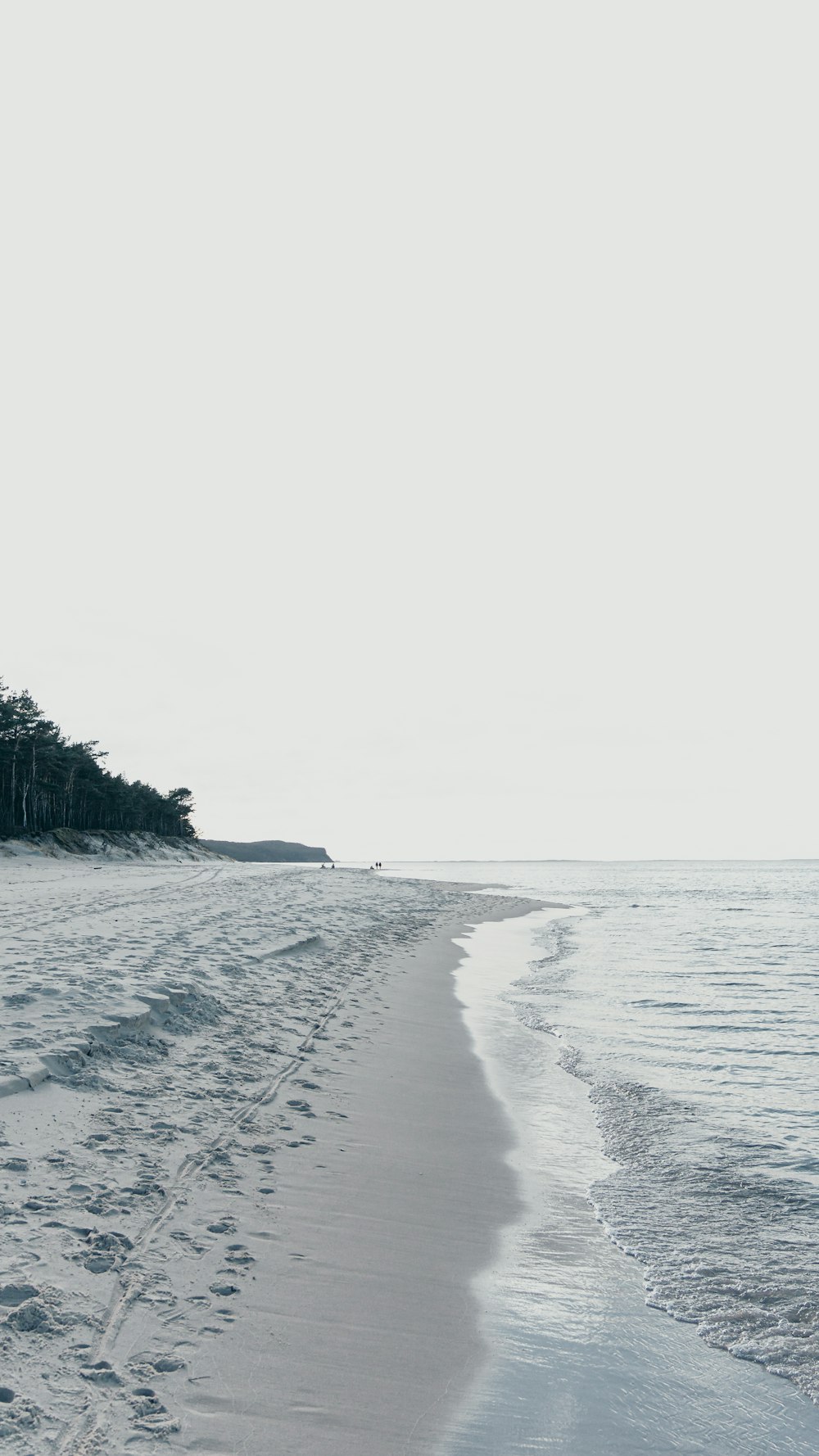 a person walking along a beach next to the ocean