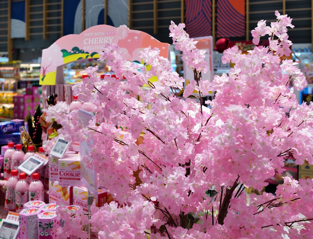 a bunch of pink flowers are in a vase