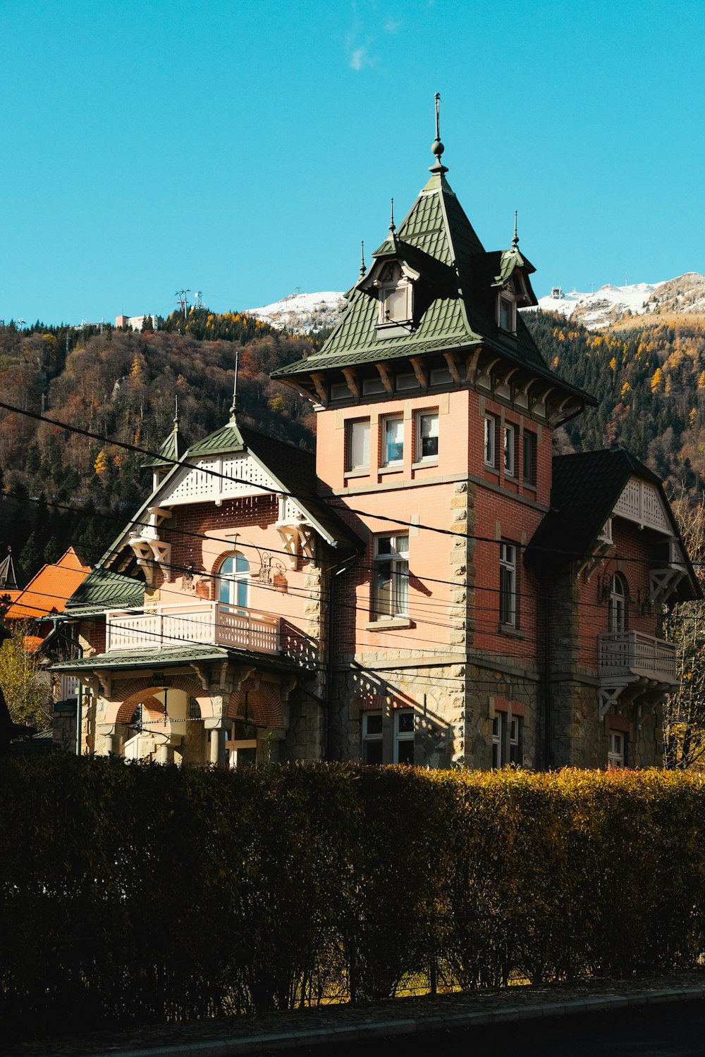 a large building with a clock on the top of it