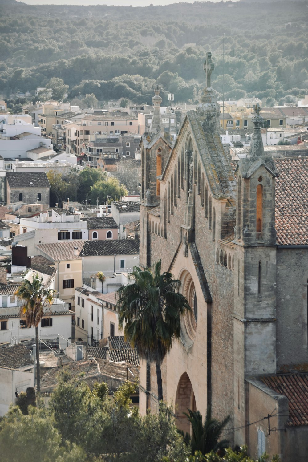 an old church in the middle of a city