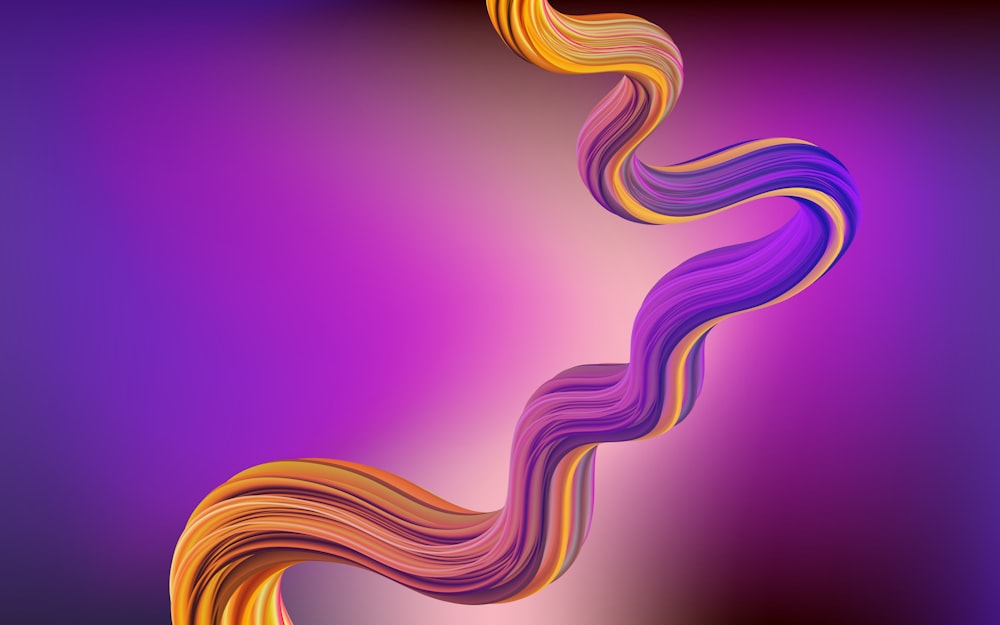 a purple and yellow abstract background with wavy lines