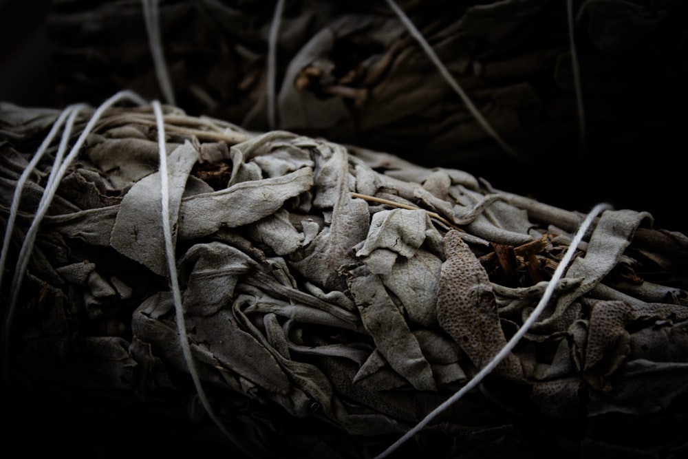 a close up of a pile of cloth