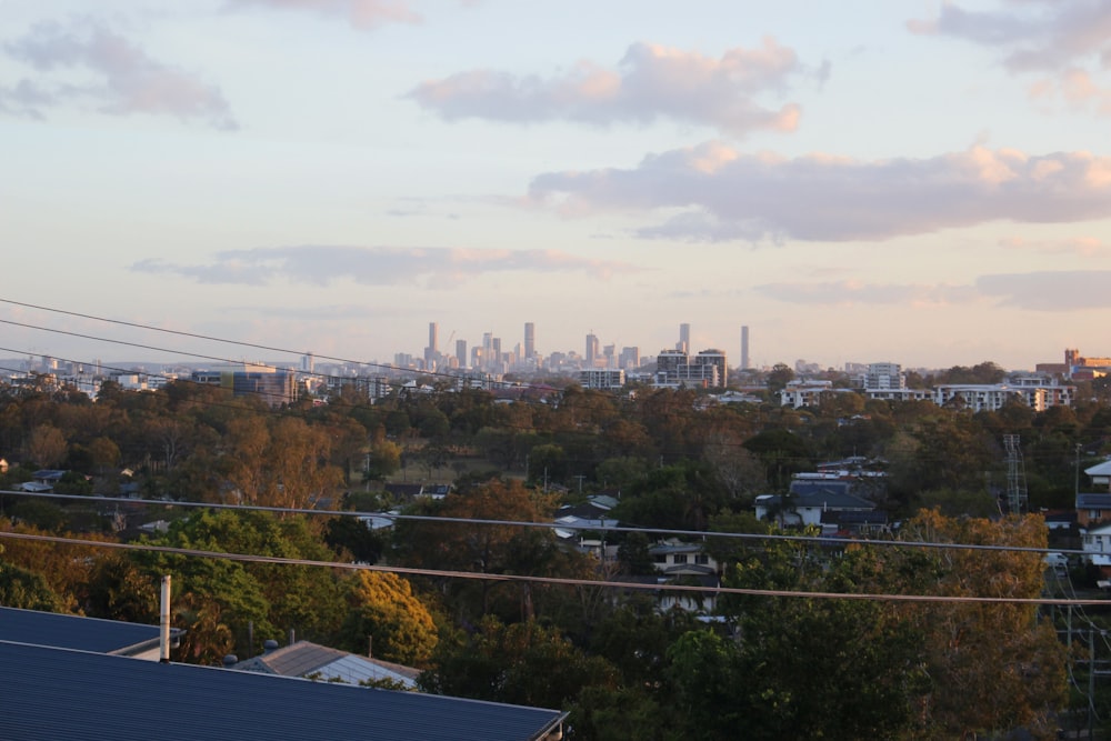 a view of a city from a distance