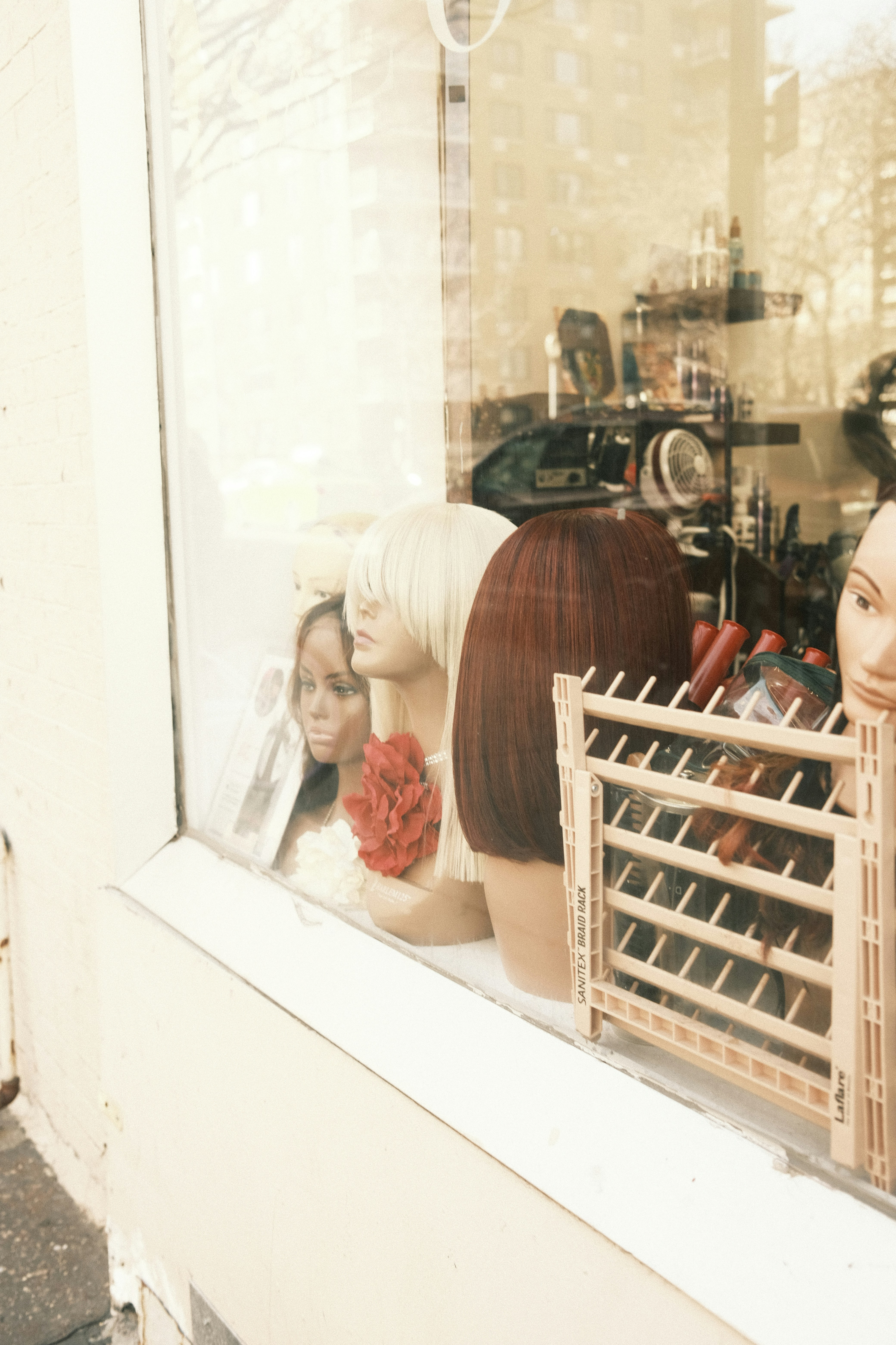Annie Malone in a vintage beauty product display