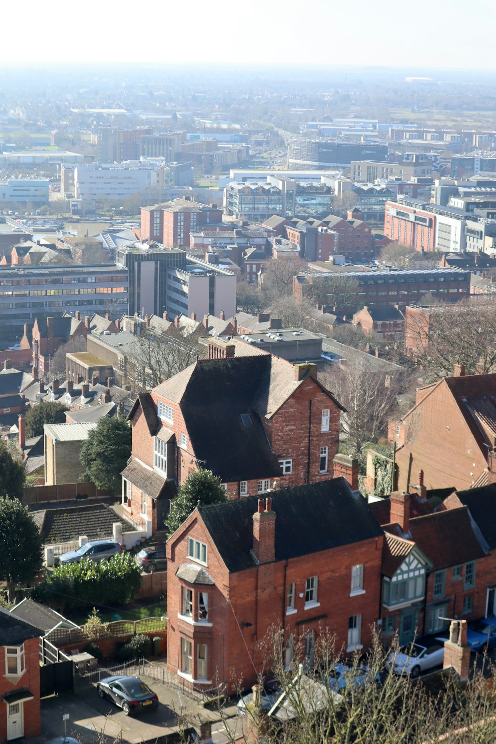 a view of a city from the top of a hill