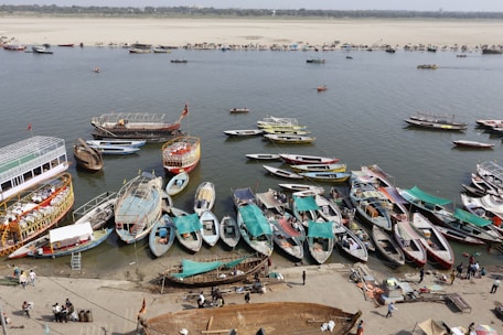 a bunch of boats that are sitting in the water