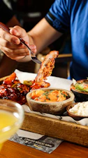 a close up of a plate of food on a table