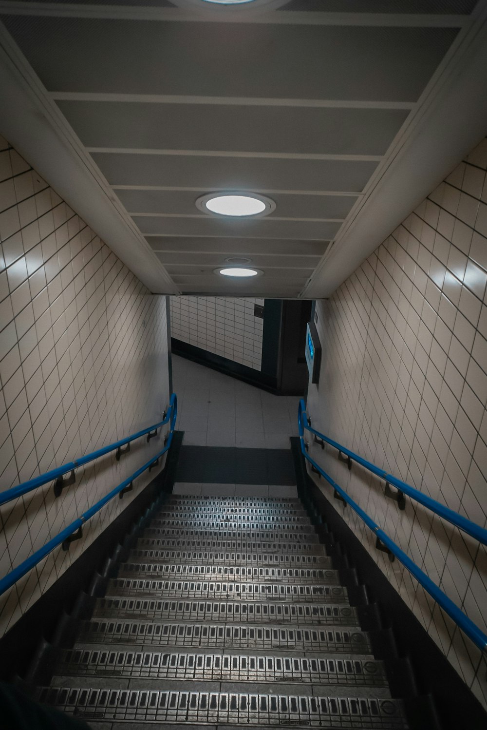 a set of stairs leading up to the top of a building