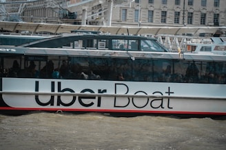 a bus that is sitting in the water