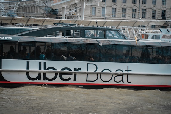 a bus that is sitting in the water