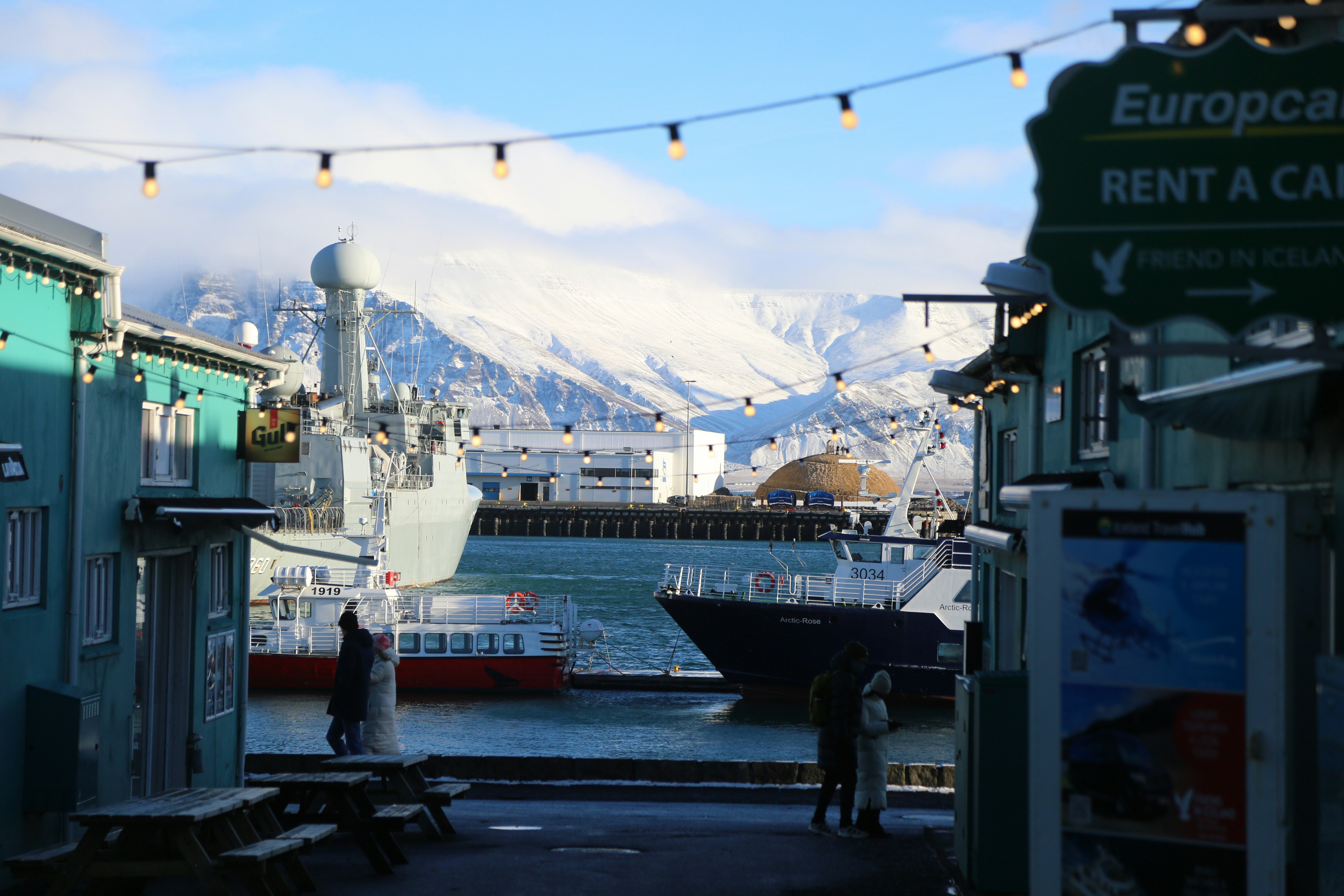 a couple of boats that are sitting in the water