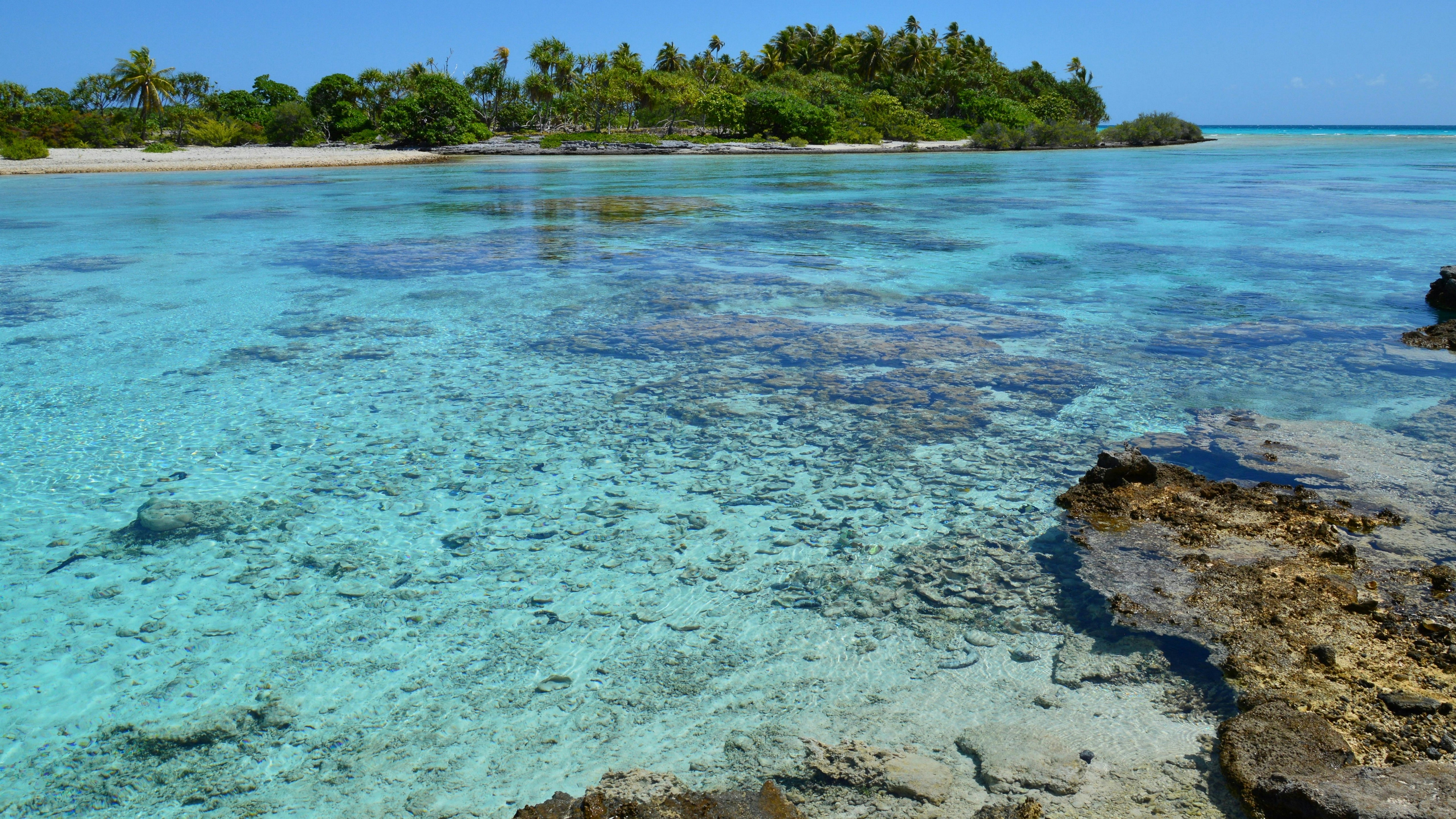 a small island in the middle of a body of water