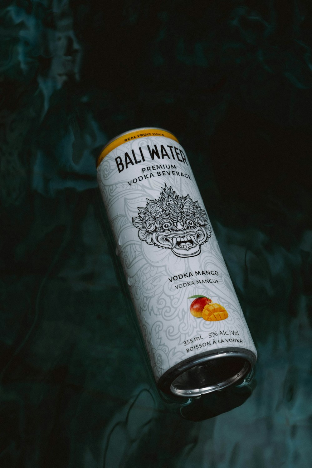 a can of ball water sitting on top of a table