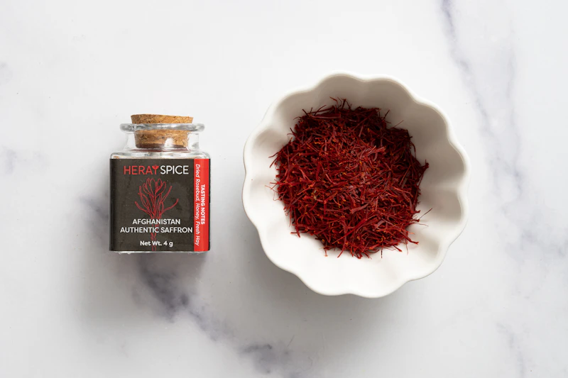Saffron threads and warm spices from Istanbul's bazaars