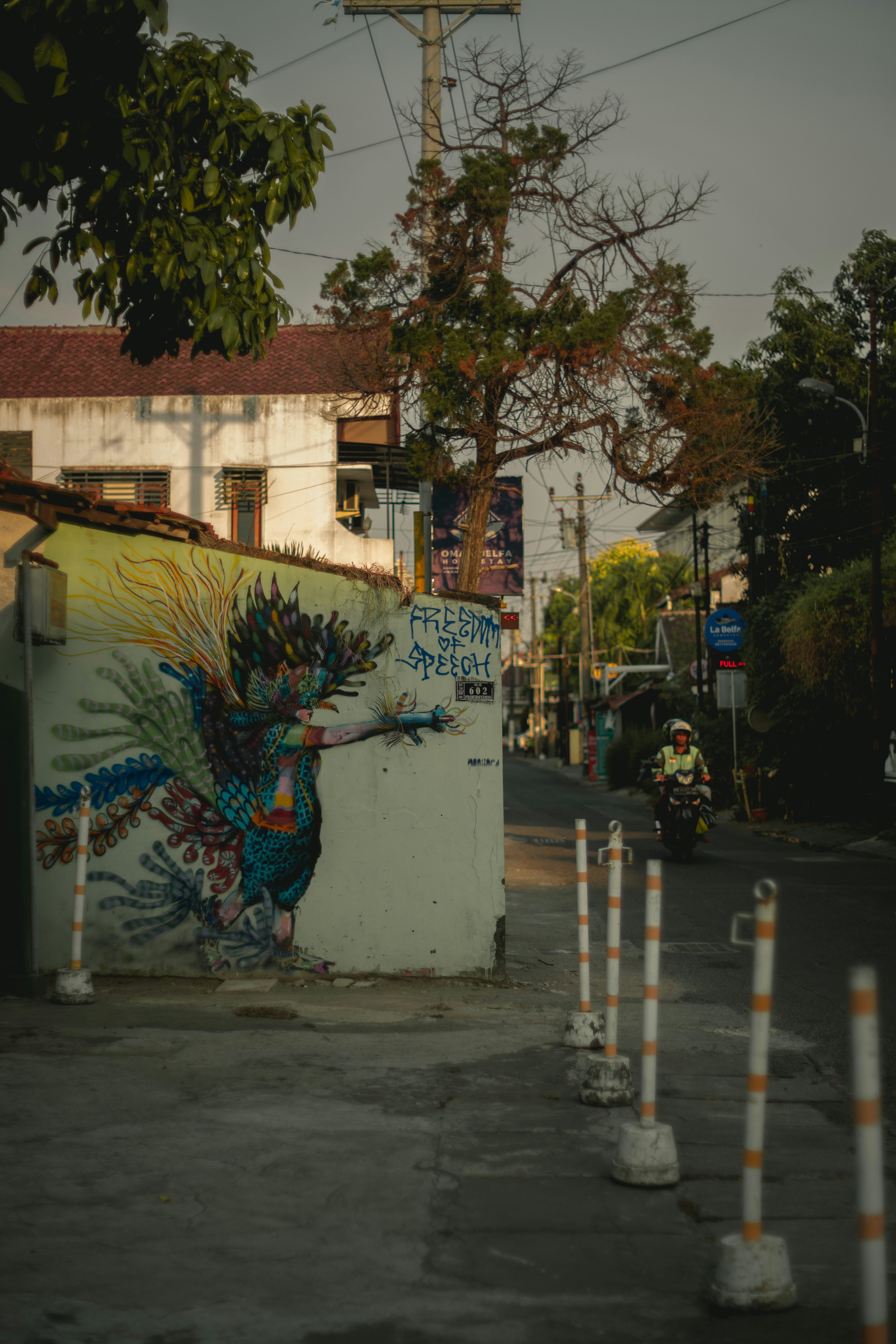 a mural on the side of a building