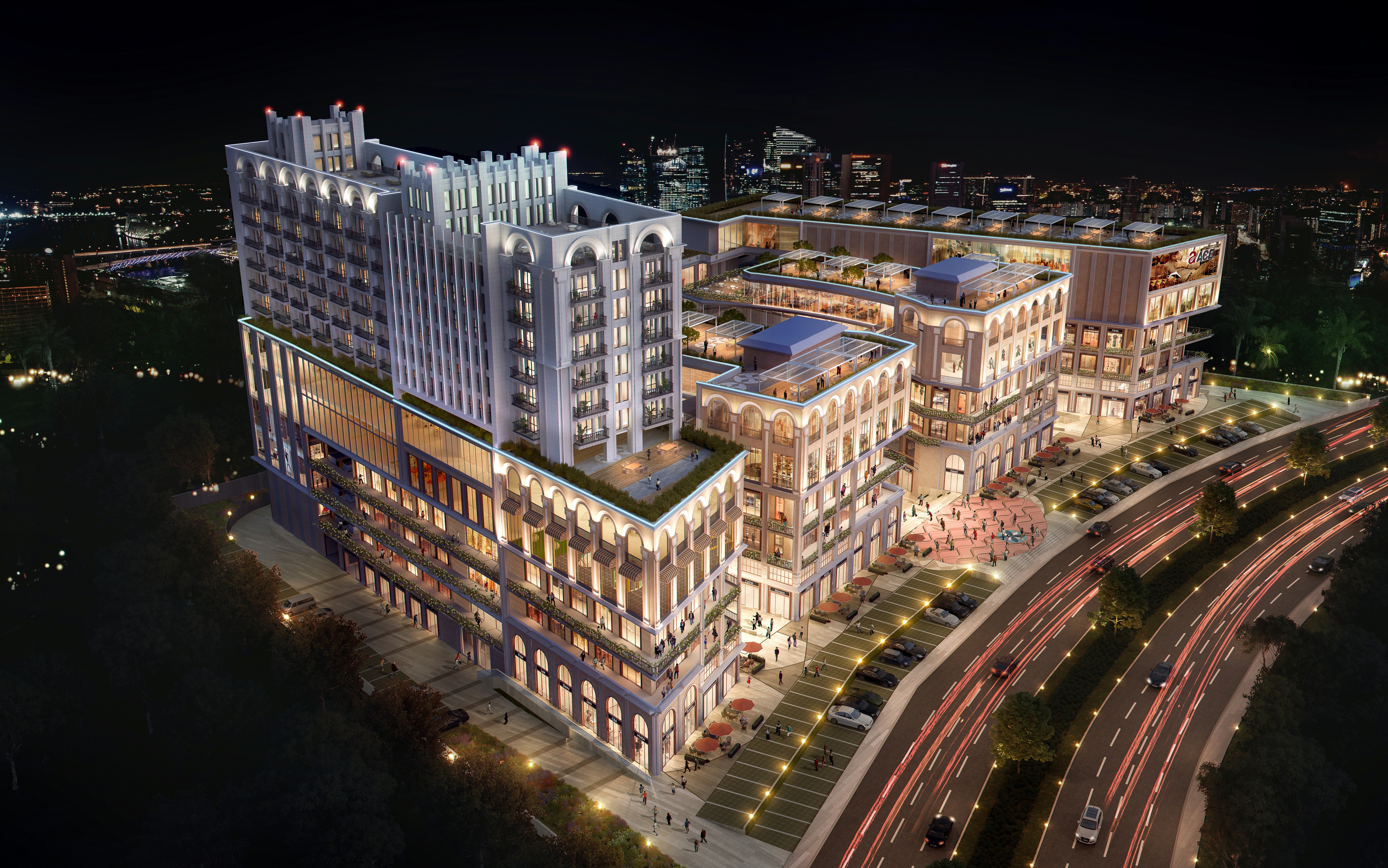 Wide, clean roads and modern infrastructure of Greater Noida.