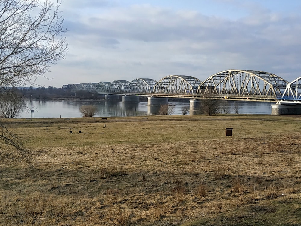 a large bridge over a large body of water