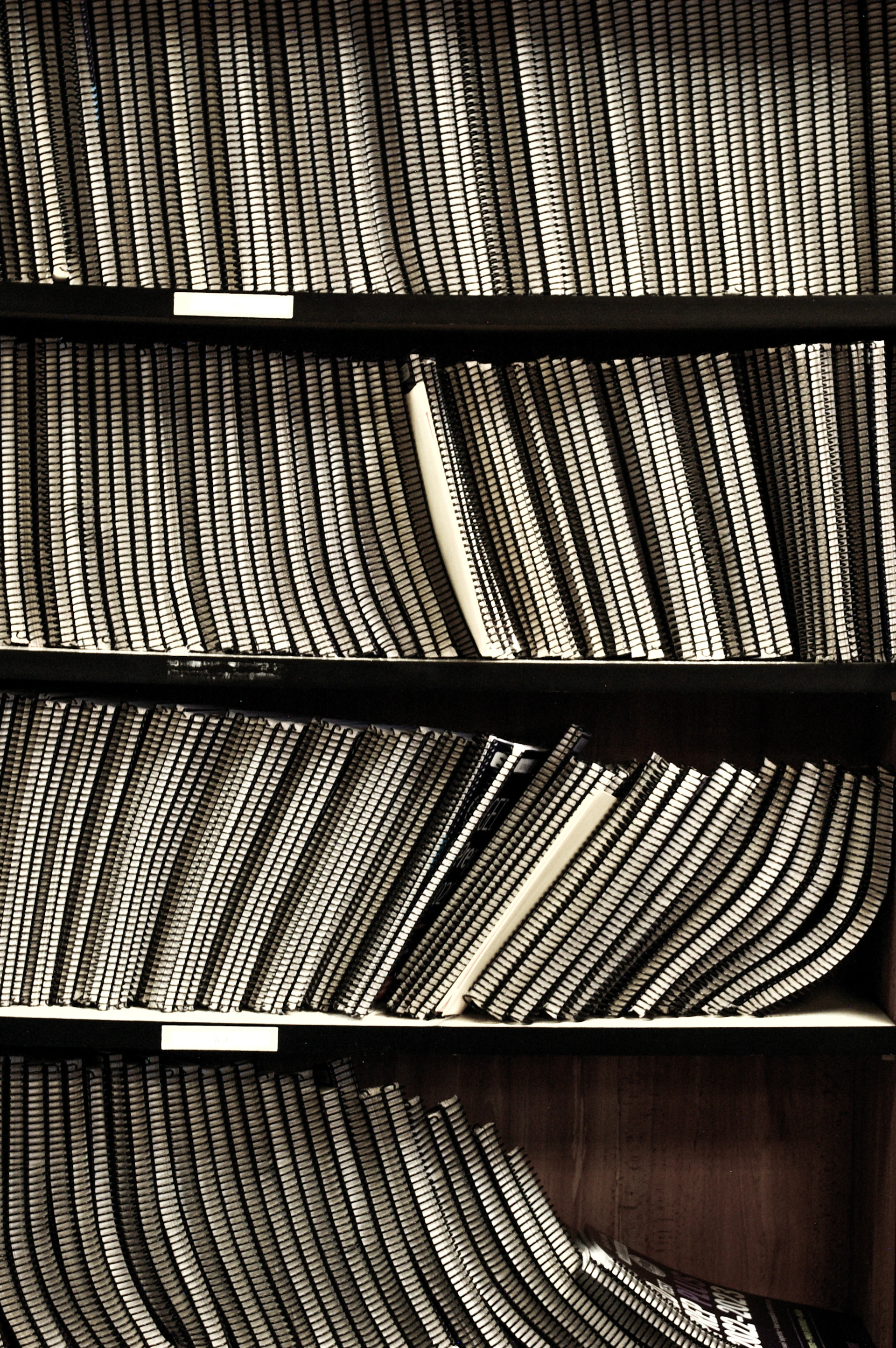 a book shelf filled with lots of books