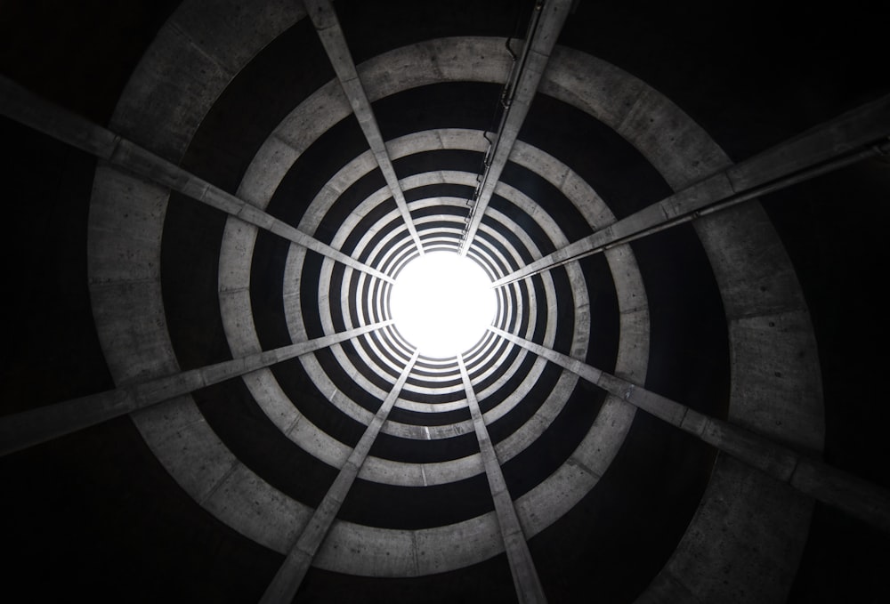 a view of the inside of a concrete structure