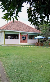 a building with a clock on the front of it