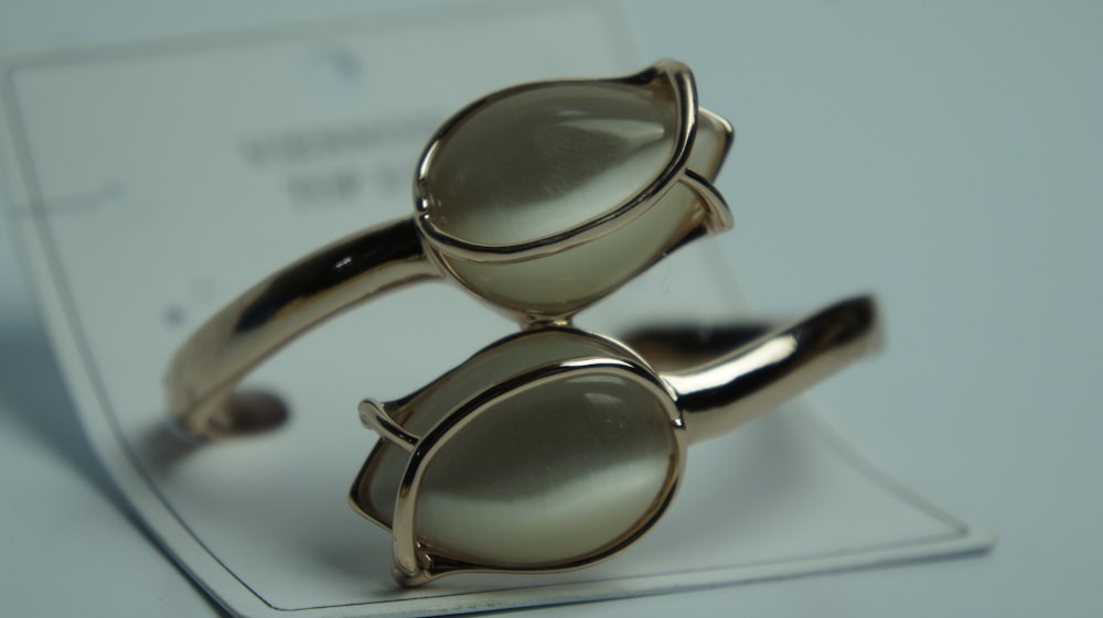 a close up of a pair of rings
