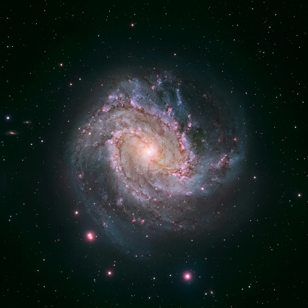 a very large spiral galaxy in the middle of the night
