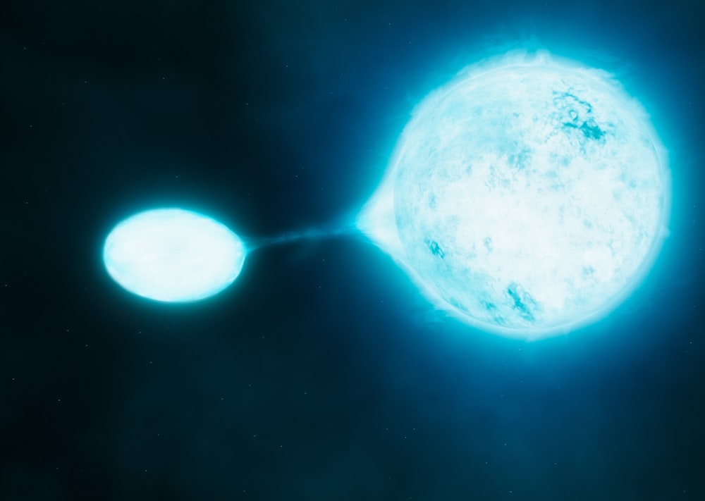 an artist's impression of a distant object being observed by a nearby object