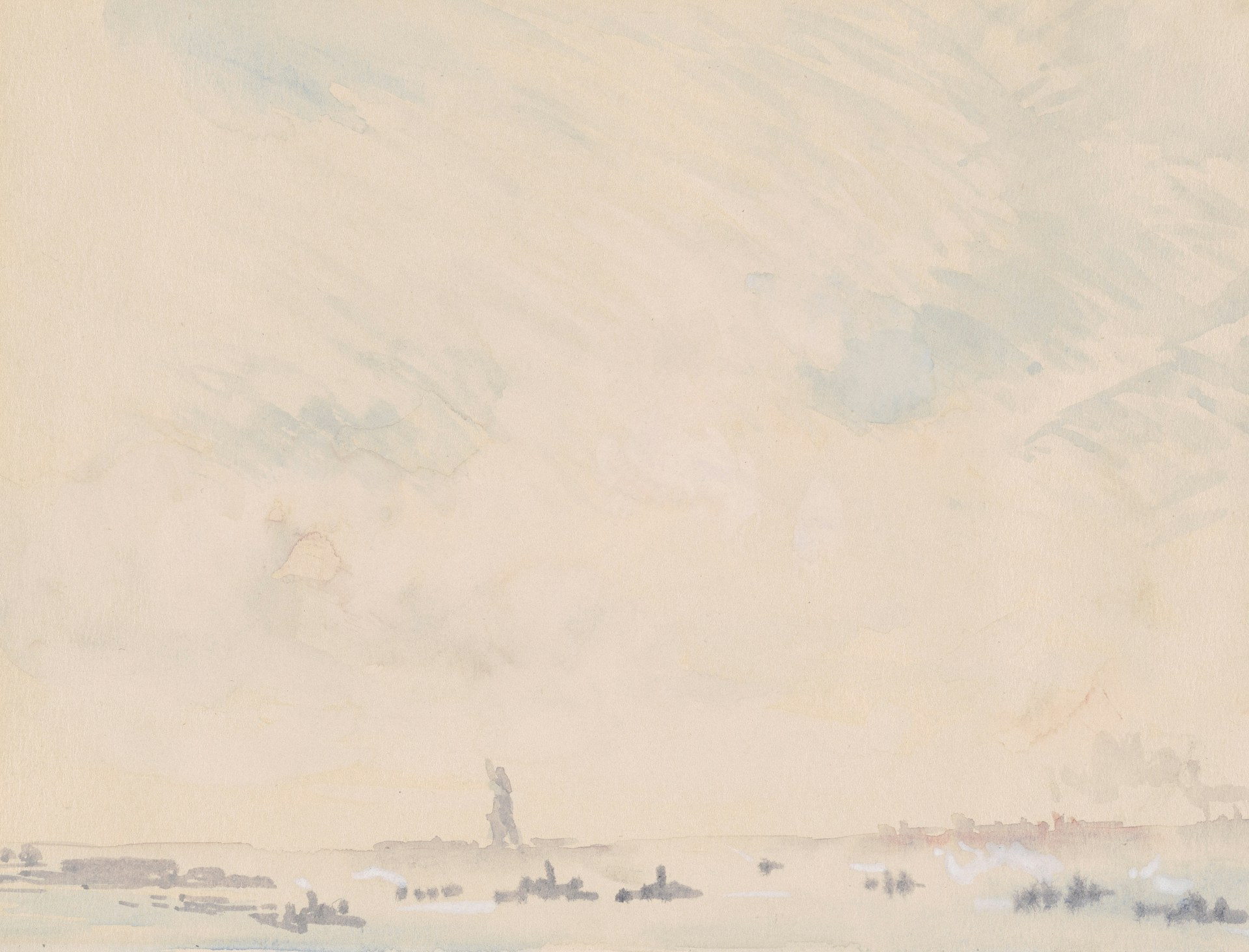 a painting of a lighthouse in the distance