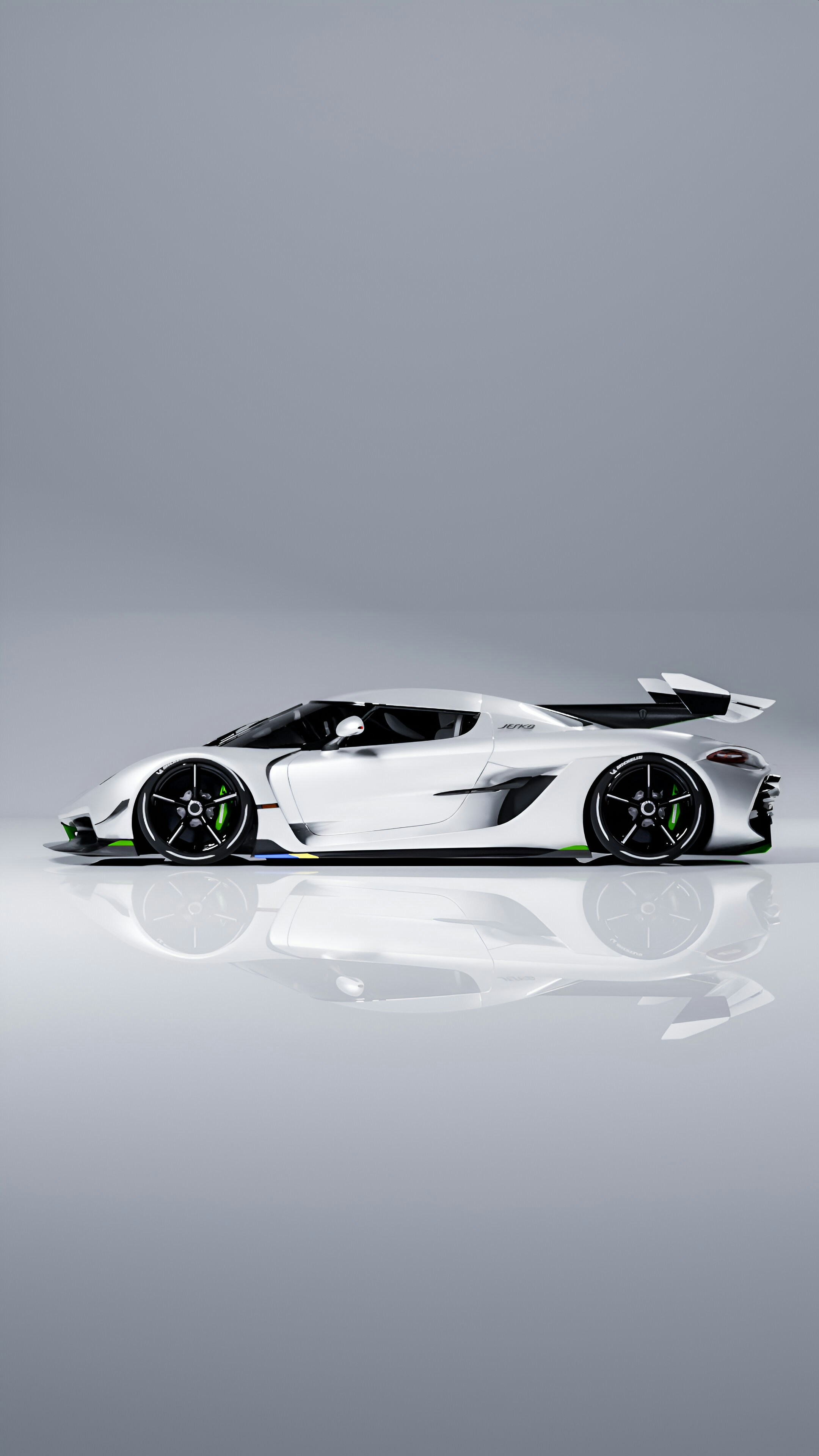 Koenigsegg Jesko Absolut in white.