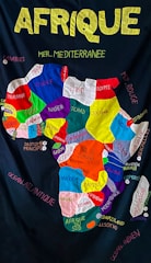 a map of africa with words written all over it