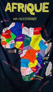 a map of africa with words written all over it
