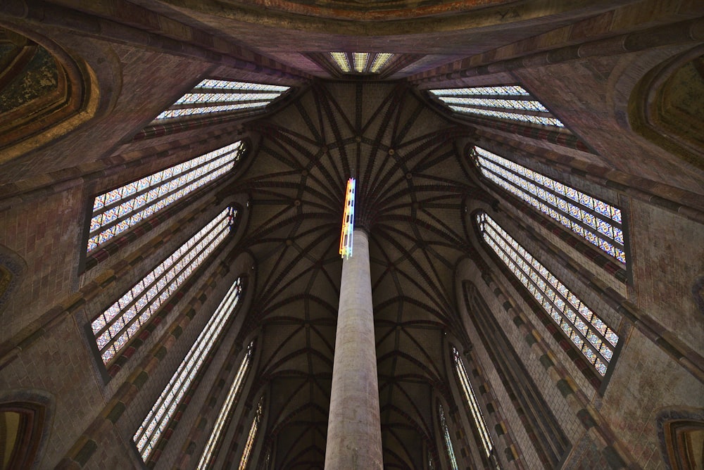 a very tall building with many windows in it