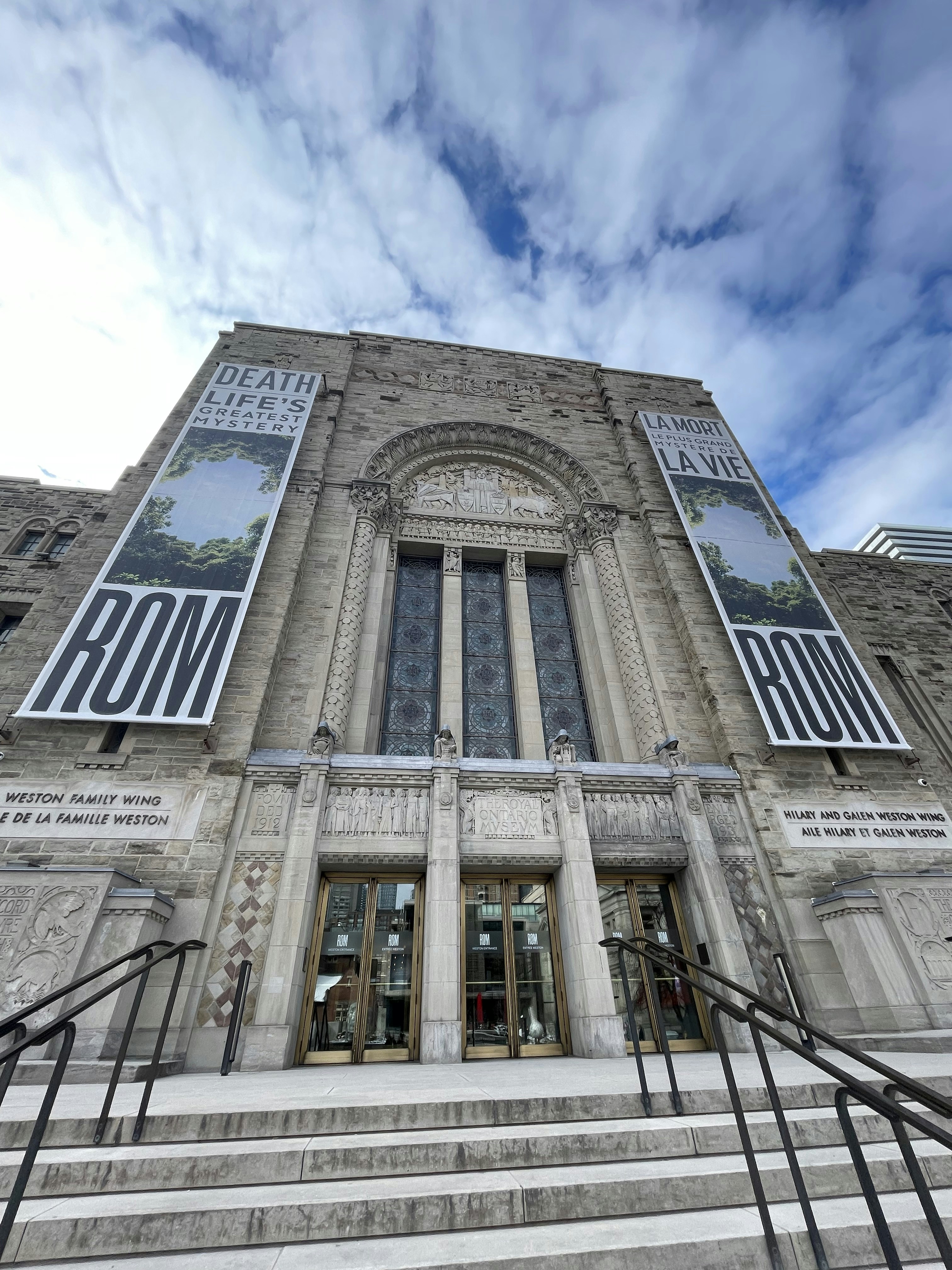 a large building with stairs leading up to it
