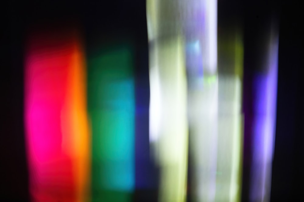 a blurry photo of a multicolored object