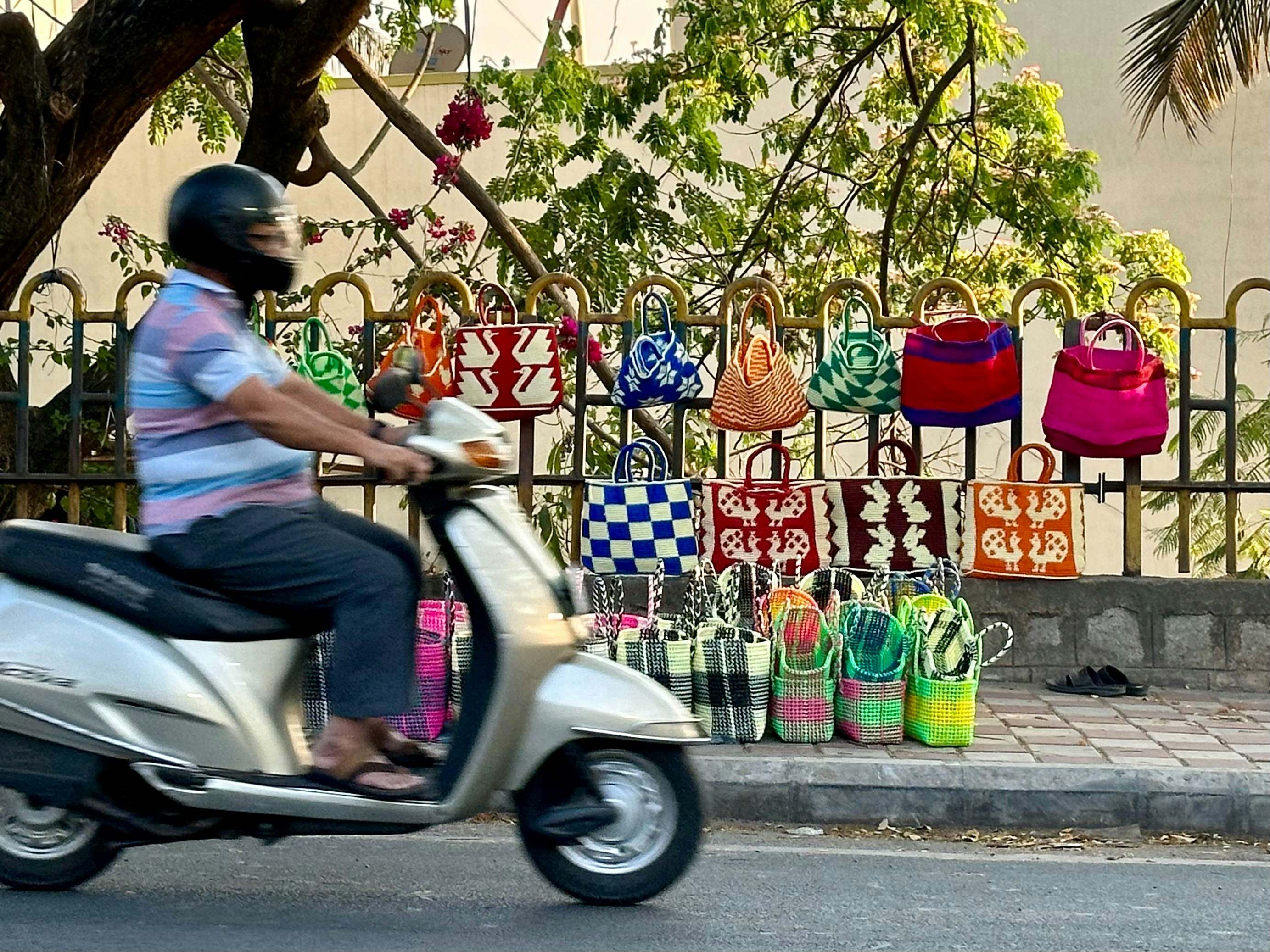 Man riding scooter on Bengaluru street