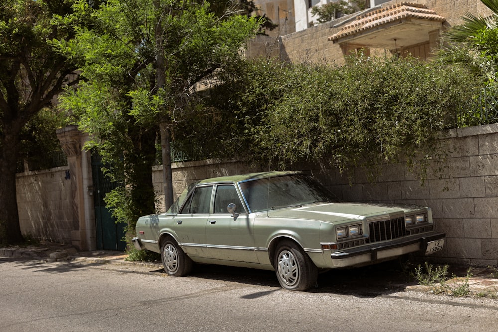 a car parked on the side of the road