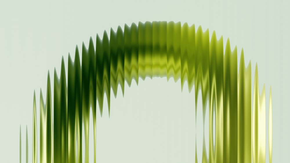 l'immagine di un oggetto verde con uno sfondo bianco