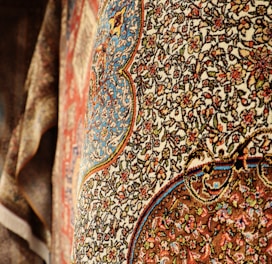 a close up of a wall with a pattern on it