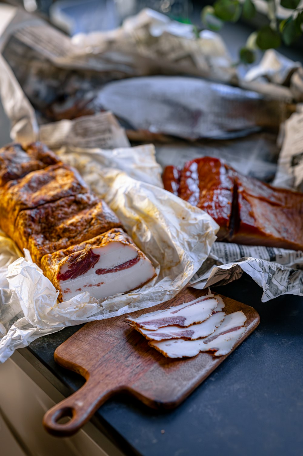 a close up of food on a table